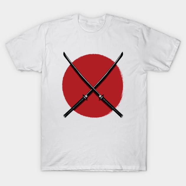 Japanese Samurai Katana T-Shirt by FillSwitch